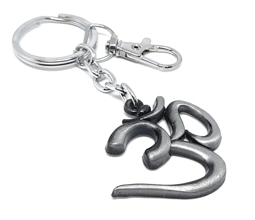 Image of Aura Spiritual Aum Om Metal Keyring Keychain For Gifting Men Women Girls Boys Husband Friend Bike Car House Office Home Keys