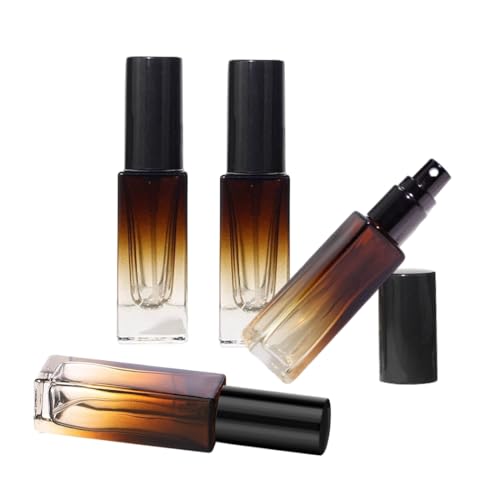 Vaporisateur Parfum,4 Pièces,Spray Vide,Bouteille Vaporisateur de Parfum 5ml,Atomiseur de Parfum Rechargeable,Echantillon Spray, pour Date, Travail, Vacances, Cadeaux(brun Dégradé)