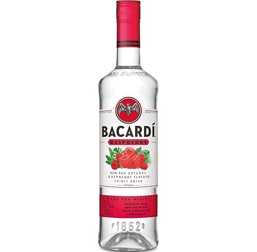 BACARDÍ Raspberry, 27% ABV, 70cl / 700 ml, White Rum Blended with Crisp Raspberry Flavours
