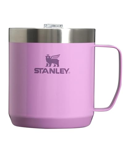 Stanley Stay-Hot Camp Mug 12 oz & 24 oz | Press Fit Drink Through Lid | Cup for Coffee, Tea and Drinks | Insulated Stainless Steel Coffee Mug | BPA-Free