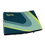 Asana Hero Bouldering Crash Pad - Deluxe Suspension, Triple Layer Dual Density Foam Structure, Heavy Duty Nylon - Premium Rock Climbing Crash Mat (48 x 36 x 4) (Photon)
