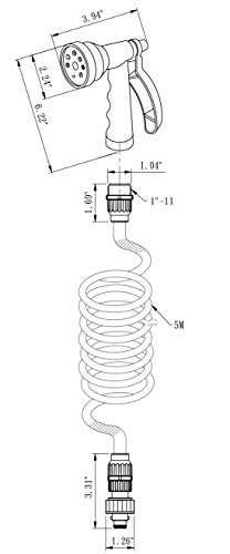 Dura Faucet Df-Sa187-Bk Rv Exterior Quick Connect Sprayer With 7 Spray Settings And Coiled Hose Kit (Black) #TOP5