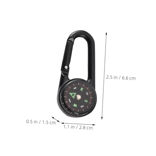 Brújula compacta doble cara con mosquetón VILLCASE 2pcs miniatura 2