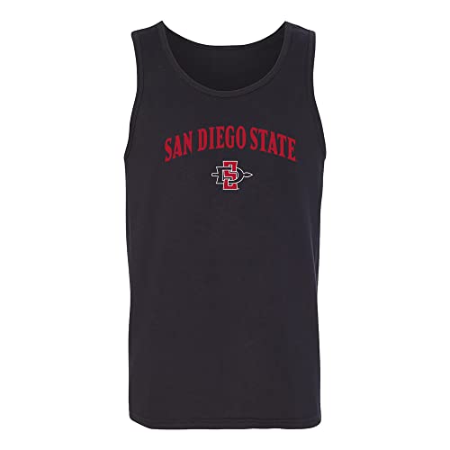 UGP Campus Apparel AT03 - San Diego State Aztecs Arch Logo Tank Top - Large - Black