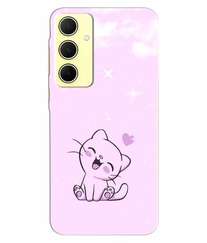Image of Printed Hard Back Case Cover & Compatible for Samsung Galaxy A55 5G | Samsung A55 5G | Cute Cat Vector (Multicolor) - D1189