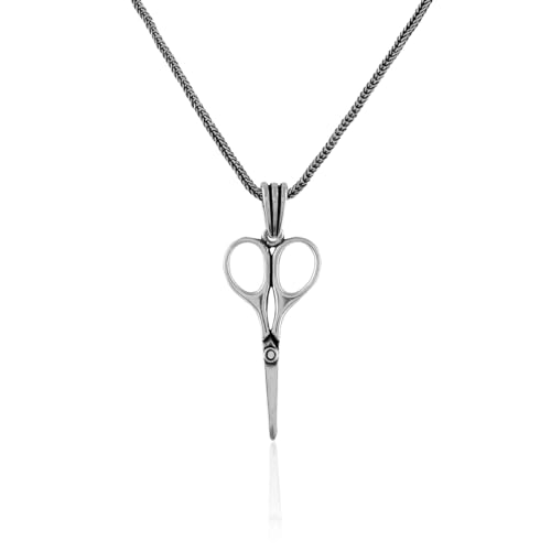 Collier de barbier en argent pour look motard et sorties quotidiennes