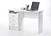 Tvilum Whitman Desk with 3 Drawers, White