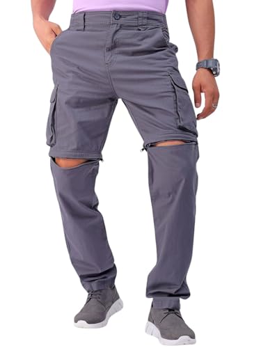 Image of The Indian Garage Co Men Relaxed Fit Solid Mid-Rise Cargos