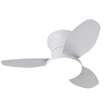 BEL AIR HOME – Ventilador de Techo TAURUS con Motor DC y Luz LED 24W, 6 Velocidades de Aire y 3 Temperaturas de Luz, Mando a Distancia Incluido, (MEDIANO BLANCO)