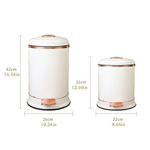 Caneca de basura de acero inoxidable con pedal y tapa miniatura 2