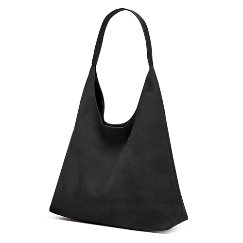 Image of Suede Hobo Tote Bag for Women - Stylish Slouchy Handbag, Leather Work Bag, Women's Handbags, Hobo Tote Bag for Travel&Office
