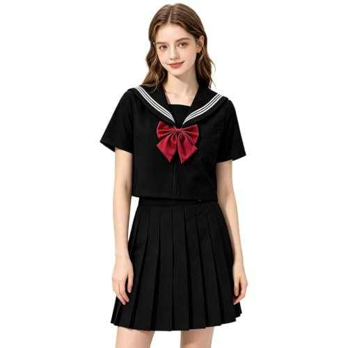 Uniforme de marin japonais avec nœud papillon costume déguisement fille