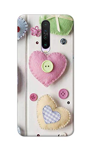 Image of PRINTFIDAA Heart Shape Hard Back Cover for Poco X2 / Redmi K30 / Redmi K30 5G Back Cover -(P6) KAT1010