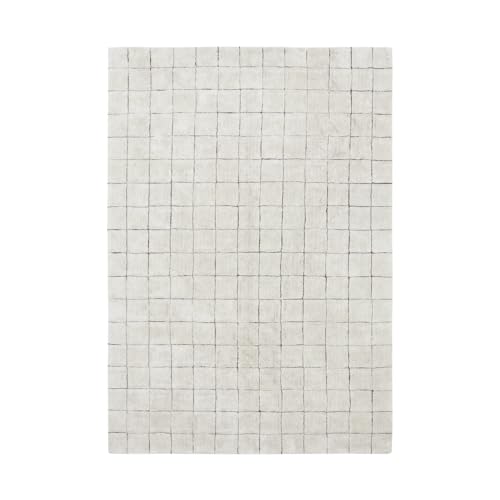 Lorena Canals Alfombra lavable de mosaico para habitación de niños, sala de estar, dormitorio, hecha a mano en algodón. Tamaño: 4 x 5 pies 3 pulgadas