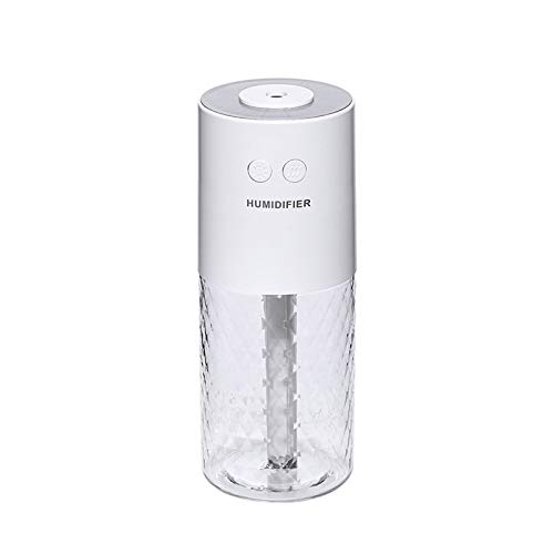 Hidoer USB Humidifier, Car Humidifier, Small Humidifier, Mini Portable Humidifier, Whisper Quiet Air Humidifier with 3-Color LED Night Light, Ultra-Quiet, Suitable for Home, Office, Baby Room, Car