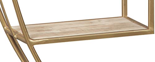 Signature Design By Ashley Elettra Modern Multi-Purpose Chic Wall Shelf, Gold Finish #TOP2