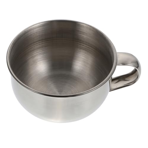 TOVINANNA Elegant Men's Shaving Soap Bowl Stainless Steel Shaving Bowl Lid Bubble for Men