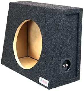 Bbox Single Sealed 12 Inch Subwoofer Enclosure - Car Subwoofer Boxes & Enclosures - Made in USA Premium Subwoofer Box Improves Audio Quality, Sound & Bass - Nickel Finish Subwoofer Terminals - Black