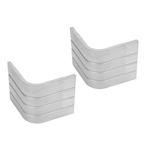 SENECESLI 2 Pack Deck Corner Cap for Pontoon Boat, 90 Degree Rounded Corners, Heavy Duty Aluminum Corner Cap Casting, Height 3-1/8in to 3-3/16in, Top 3-1/8in to 3-3/16in - image 6