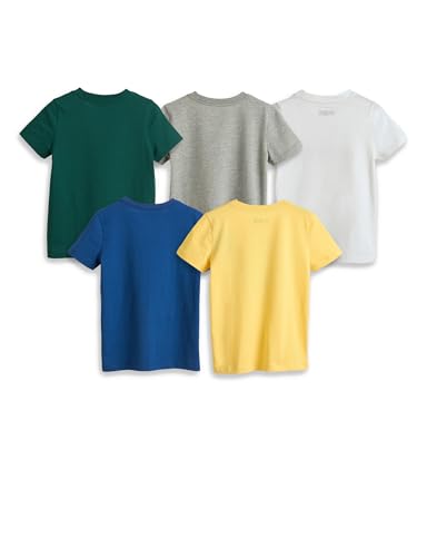Image of Amazon Brand - Symbol Boys 100% Cotton Graphic Printed Half Sleeves T-Shirt | Age 6-14 Years (Available in Combo Pack of 3 and 5)