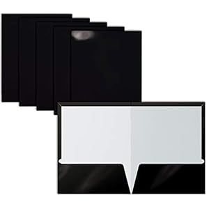 2-Pocket-Glossy-Laminated-Black-Paper-Folders-Letter-Size-Black-Paper-Portfolios-by-Better-Office-Products-Box-of-25-Black-Folders