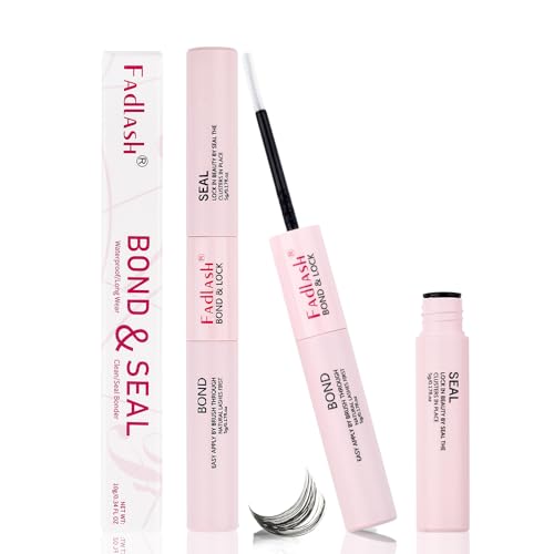 FADLASH 60D+80D 0.07mm D Curl 8-16mm with Bond and Seal and Tweezers Fluffy Cluster Lashes DIY Eyelash Extensions - Image 4