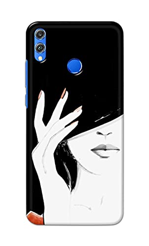 Image of PRINTFIDAA Photo of Beautiful Girl Hard Back Cover for Honor 8X, JSN-L11, JSN-L21, JSN-L22, JSN-L23 Back Cover -(P6) KAT1005