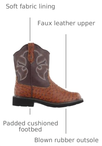 Image of ROPER Womens Chunk Rider Embroidery Round Toe Casual Boots Ankle Low Heel 1-2 inch