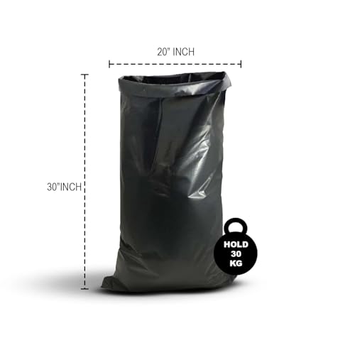 Primes DIY Rubble Sacks Heavy Duty Strong Garden Waste Bags 20" x 30"-inch, Builders Waste Bags Heavy Duty Black, 90 to 100 Microns, 30kg Capacity (10 Pack) 2 Primes DIY Rubble Sacks Heavy Duty Strong Garden Waste Bags 20" x 30"-inch, Builders Waste Bags Heavy Duty Black, 90 to 100 Microns, 30kg Capacity (10 Pack) - Image 2