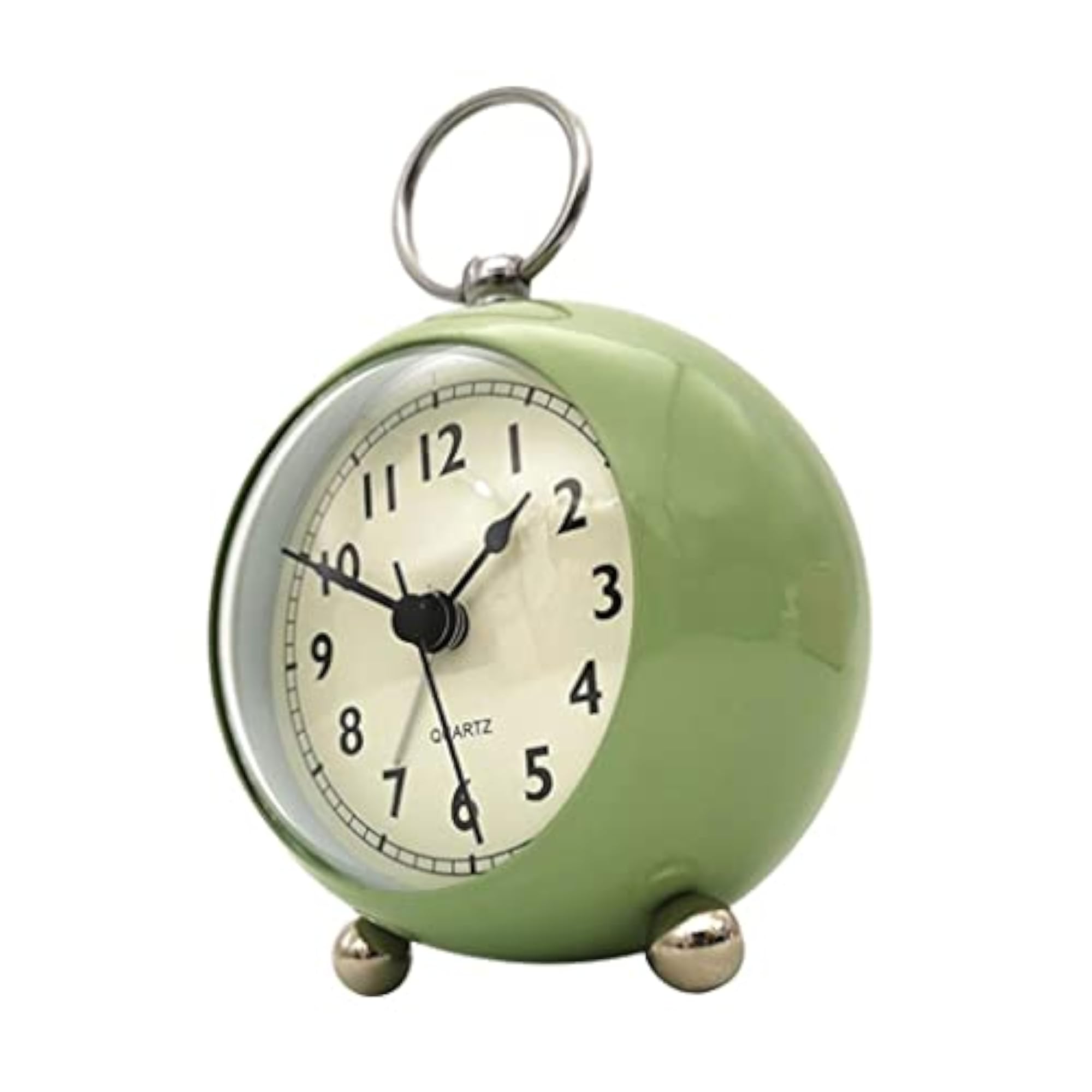 Silent Bedside Quartz Alarm Clock with Night Light