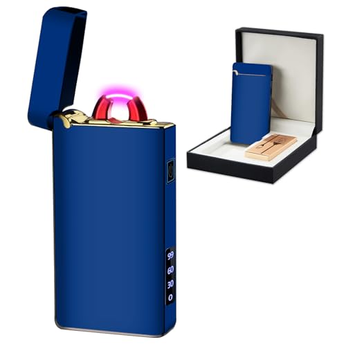 Encendedor eléctrico recargable SKRFIRE azul miniatura 1