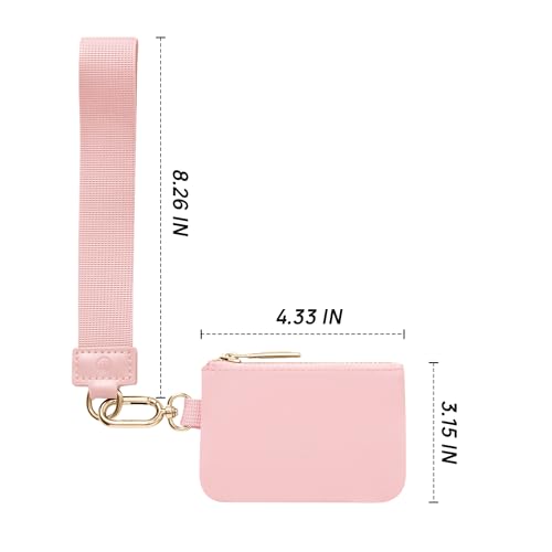 Image of Mum's Memory Mini Zip Around Wristlet Wallets for Women -KeyChain Wallet with Detachable Dual Pouch Wristlet -Key Chain Coin Purse Small Wallets