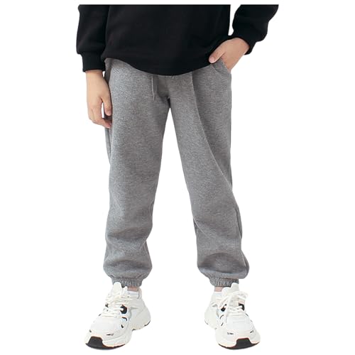 Unisex Girls Boys Jogger Sweatpants Elastic Waistband Casual Jogging Trousers Athletic Workout