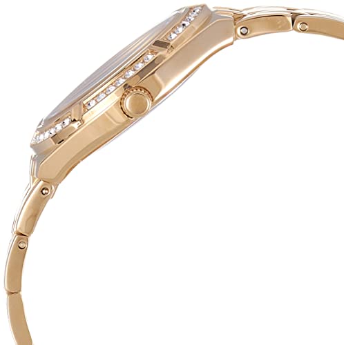 ساعة بهيكل مرصع بالكريستال بقطر 36 ملم من جيس, ذهبي، تناظري، للنساء