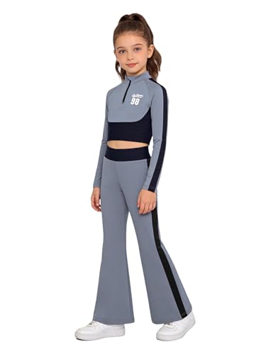 Tenue de danse jazz filles grise pour cours et entraînements 7-8 ans