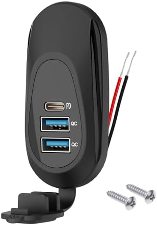 Linkstyle RV USB-stopcontact, QC3.0 USB A & Dual USB C-poorten opladen Socket Panel met aan/uit-knop voor 12V/24V auto Marine boot