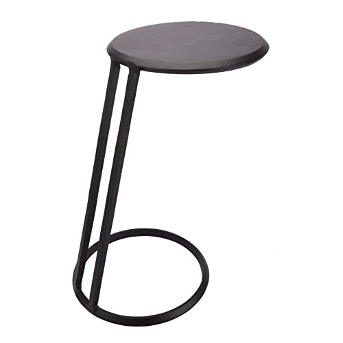Image of Decor de Maison Brings Handcrafted Slanted Nesting Tables Large in Metal | Bed Side & Sofa Side Tables | End Table for Living Room, Bedroom, Office, Home Decor, Coffee Table (Black, Large)