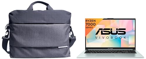 Image of ASUS Vivobook Go 15 (2023), AMD Ryzen 5 7520U, 15.6 inch (39.62 cm) FHD, (16GB RAM /512GB SSD), E1504FA-NJ543WS EOS 2 Messenger Bag (Black)