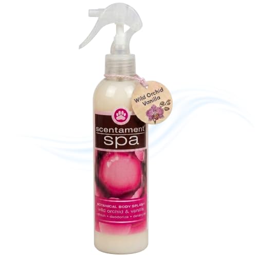 Image of Best Shot Scentament Spa Botanical Body Splash, Detangler Spray, Body Spray for Pets, Cat and Dog Cologne Spray, Wild Orchid Vanilla, 8 Oz.