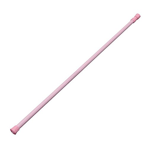 Bluelans® Aluminium Extendable Telescopic Tension Rod, For net curtains or lightweight voiles (60-110 cm, Pink)