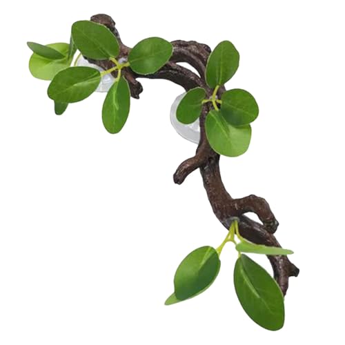 Rama trepadora de Serpiente, Tronco de Reptiles con Ventosa, decoración de recinto de Serpiente, decoración de Jaula de camaleón para gárgolas anfibias, Geckos, dragón Barbudo