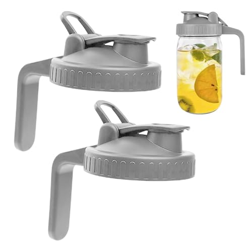 Tarro De Masón Verter Tapa De Pico - Bocas Anchas Tapas De Tarro De Venas, Tapa Del Dispensador De Bebidas | 2 Pc En La Tapa Selladora De Silicona A Prueba De Fugas Con