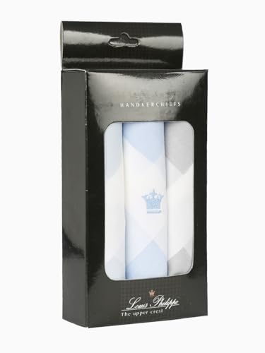 Image of Louis Philippe Men's Cotton Handkerchief (Pack of 3)