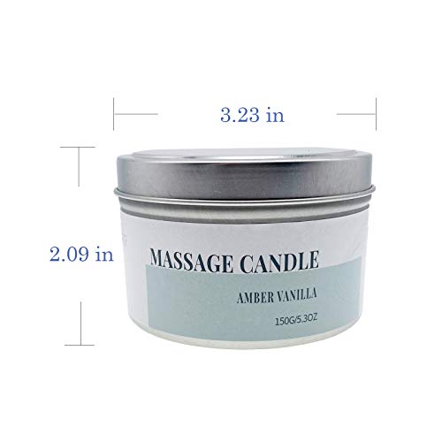 Alstar Massage Candle Natural Moisturizing Home Spa Aromatherapy Massage Oil Candle For Home Scented Romantic Gift 5.3Oz (Amber Vanilla) #TOP3