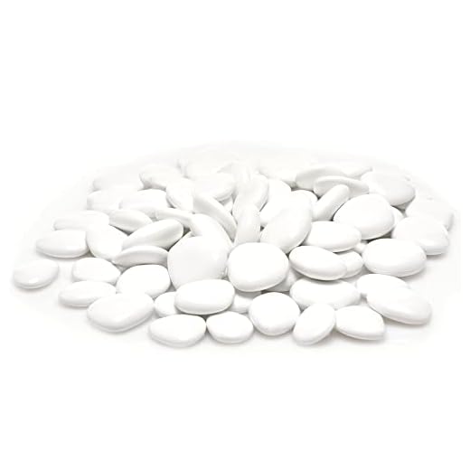 Kalapanta - Dekosteine ​​aus recyceltem Kunststoff für Vasen, Malerei, Aquarien, Haus, Garten (Größe S Ø 2-5 cm, etwa 75 Stück, Weiß)