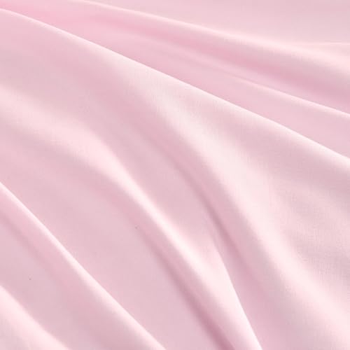 Image of Juicy Couture Ribbon Ruched 3 Piece King Comforter Set, Pink Marshmellow Bedding Ensemble