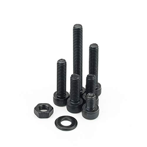 M2 M3 M4 Alloy Steel Screws Nuts and Washers 1200PCS, Sutemribor Hex Socket Head Cap Bolts Screws Nuts Washers Assortment Kit with Hex Wrenches