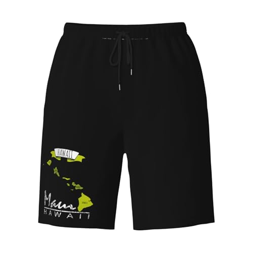 Maui Hawaiian Islands Mens Swim Trunks Quick Dry Board Shorts 7" - Hawaii Beach Swimwear3