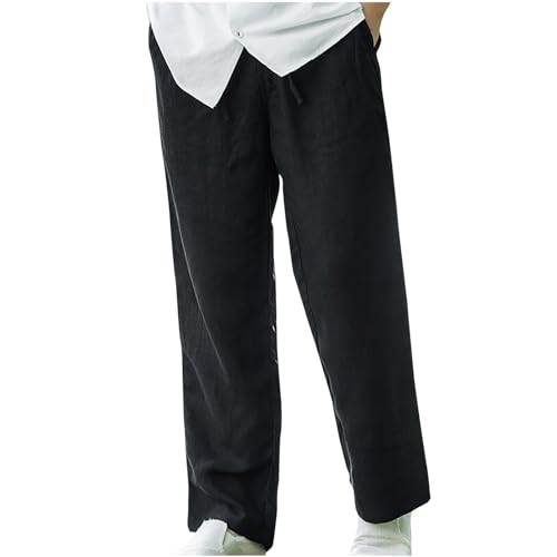 Dress Pants for Men Loose Fit Wide Leg Lounge Trousers Beach Wear Yoga Joggers Chinos Casual Summer Pants with Pocket