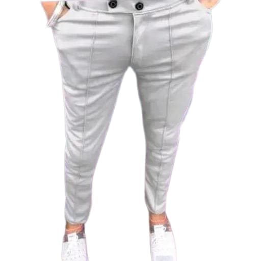 Men's Smart Comfort Trouser | Solid Full Length Soft Fabric Pants-image-35